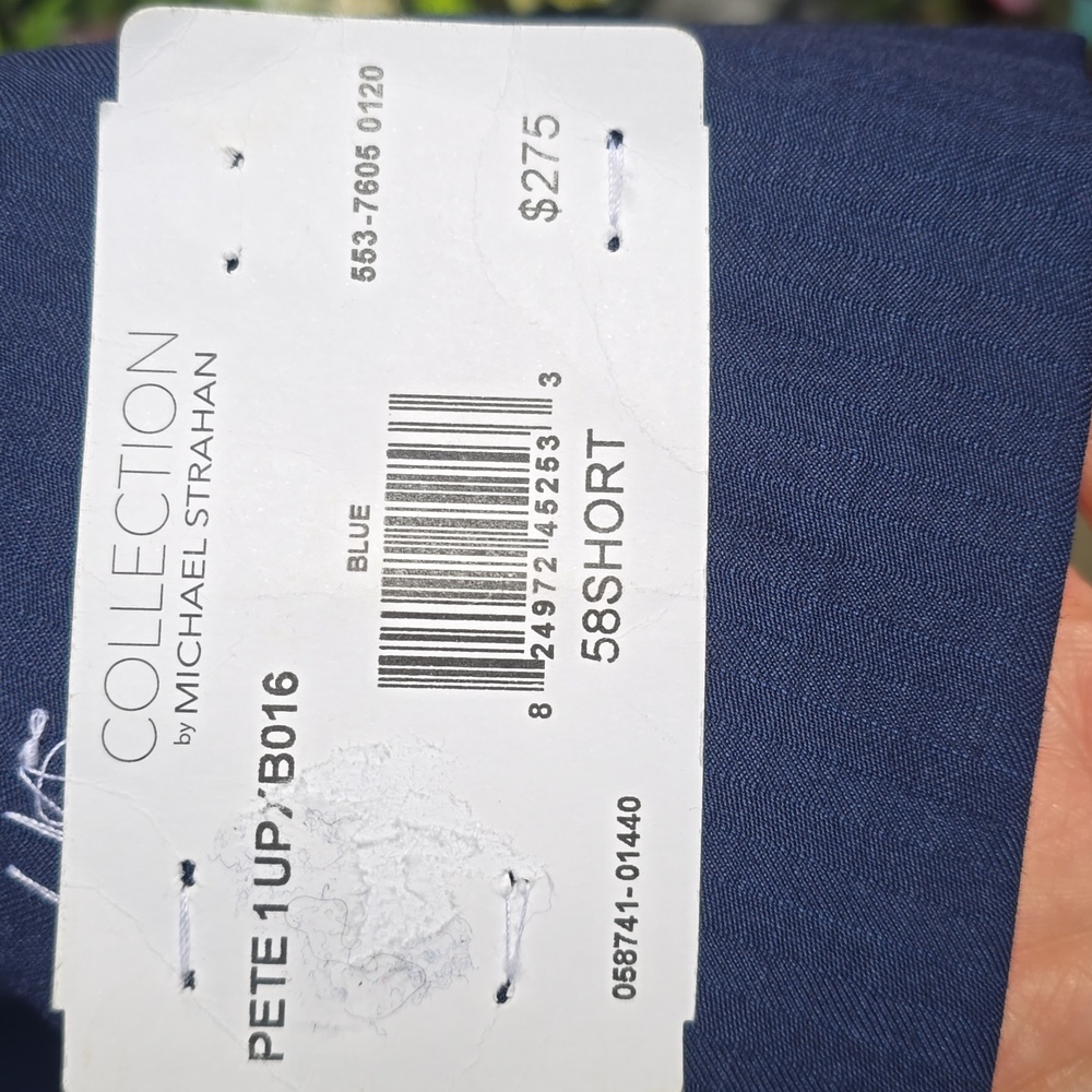 Michael Strahan Collection Blue Wool Blend Sport Coat Blazer 58S NWT - Picture 9 of 9